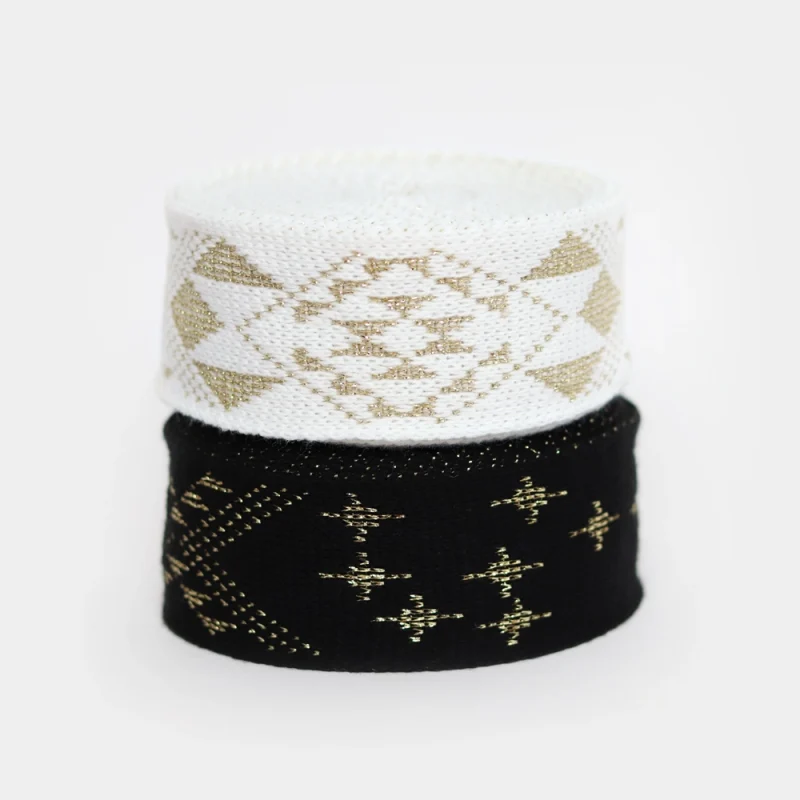 Matariki Tāniko Band 6.5cm (Lurex) - 5 Metre Roll