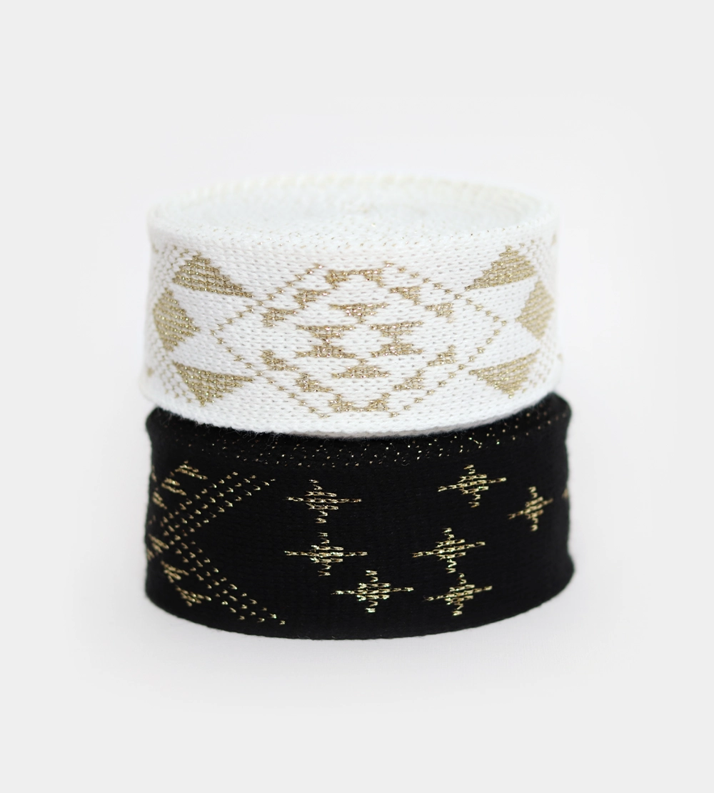 Matariki Tāniko Band 6.5cm (Lurex) - 5 Metre Roll