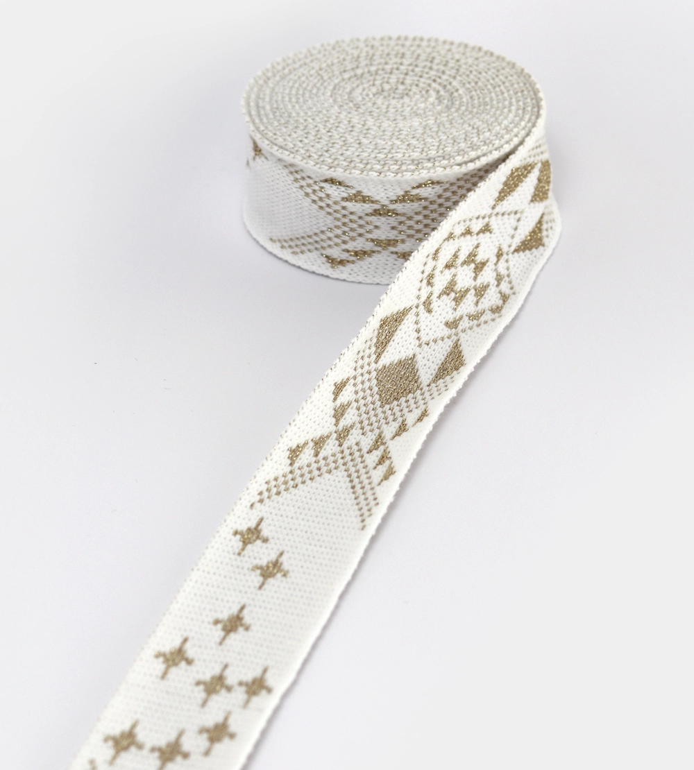 Matariki Tāniko Band 6.5cm (Lurex) - 5 Metre Roll - Image 3